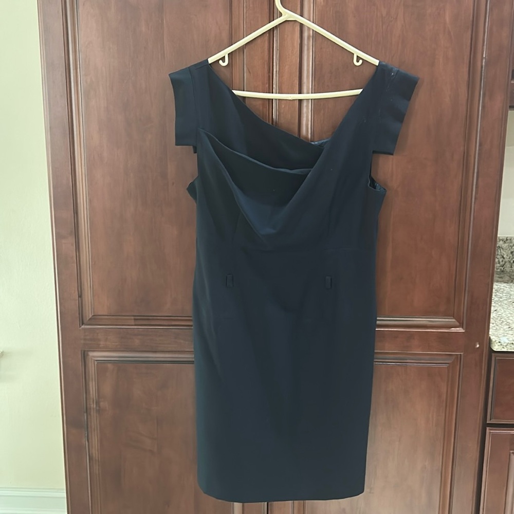 Elegant Navy Asymmetrical Dress